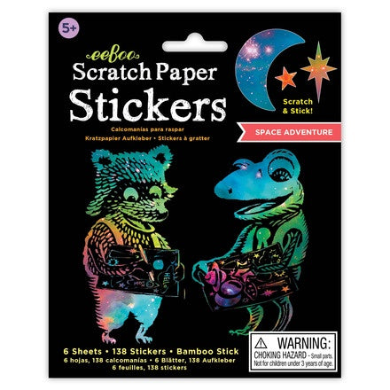 Scratch Paper Stickers - Space Adventure