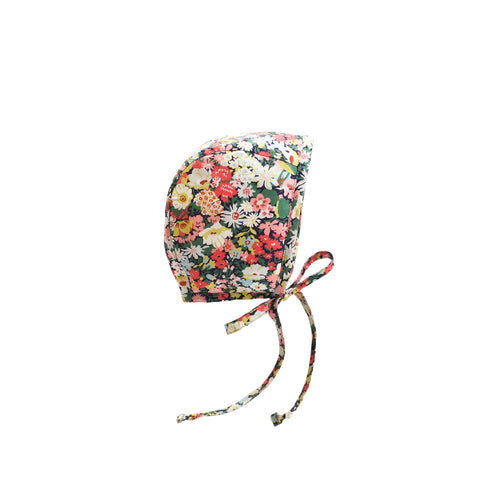 Lined Bonnet - Wild Poppy Cotton