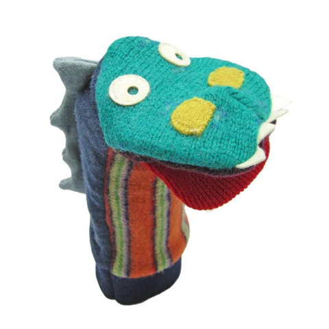 Recycled Wool Puppet - Dinosaur