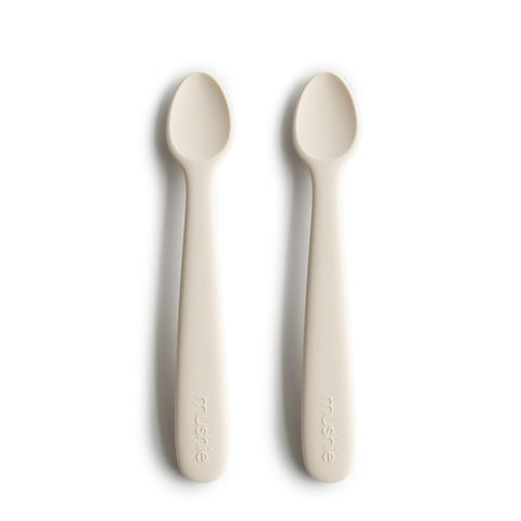Silicone Feeding Spoon 2- Ivory