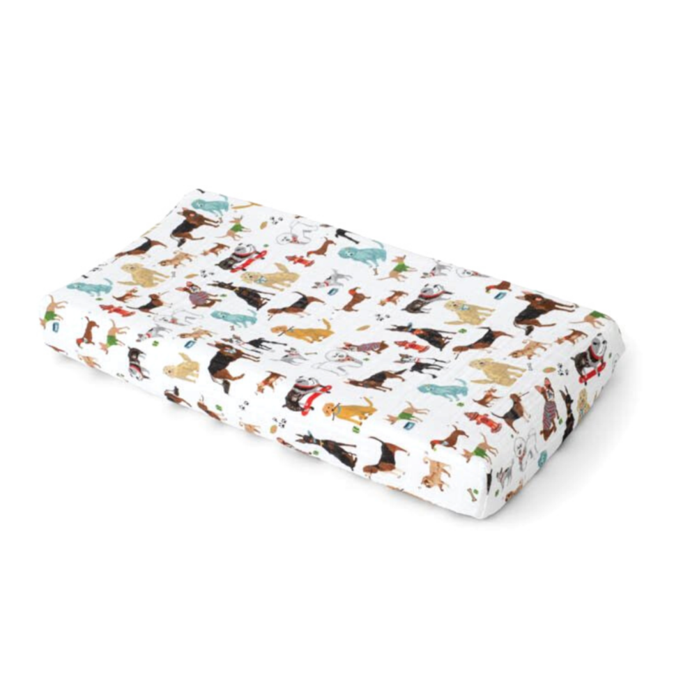 Muslin Changing Pad Cover - Woof