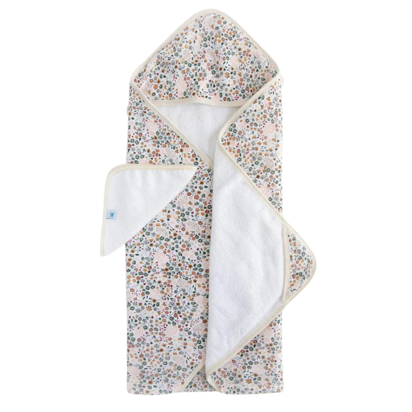 Cotton Hooded Towel - Pressed Petals