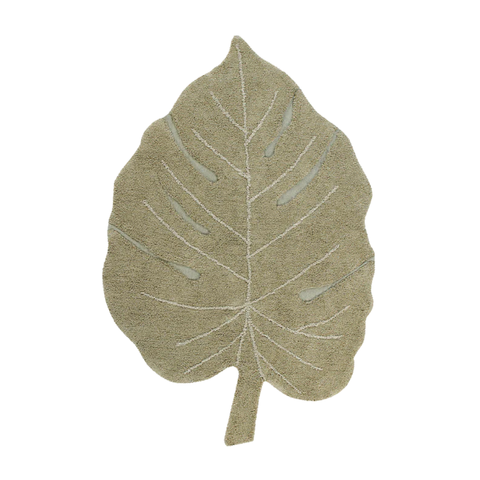 Washable Rug - Monstera Leaf Olive