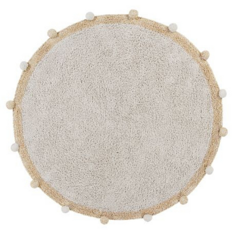 lorena canals washable rug bubbly round in natural honey