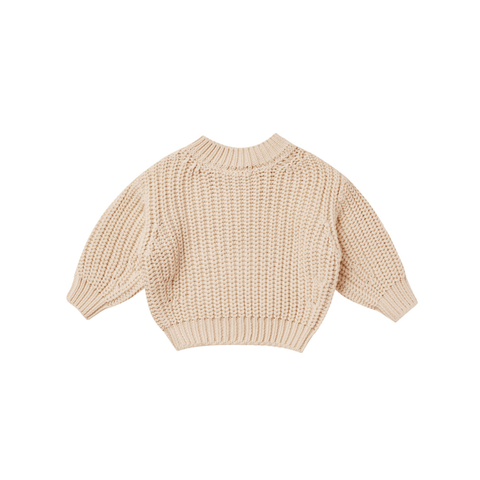 Quincy Mae Chunky Knit Sweater - Shell Autumn Winter 2023