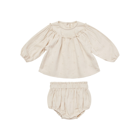 Quincy Mae Mia Top & Bloomer Set - Daisy Embroidery Autumn Winter 2023