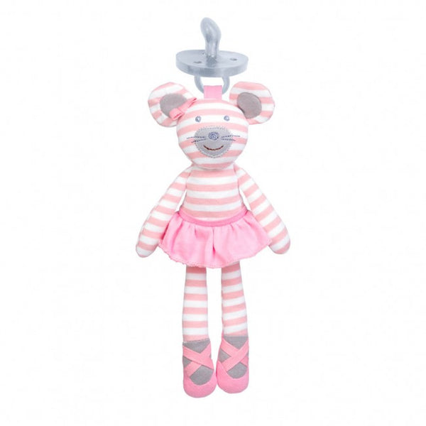 Organic Pacifier Buddies Ballerina Mouse