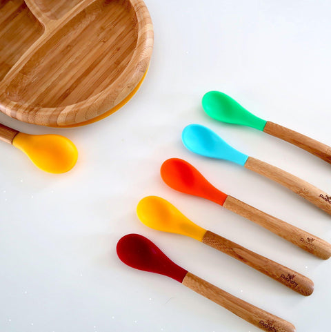 Bamboo & Silicone Infant Spoons (5 pack)