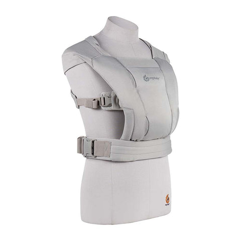 ergobaby embrace baby carrier in soft air mesh in soft grey