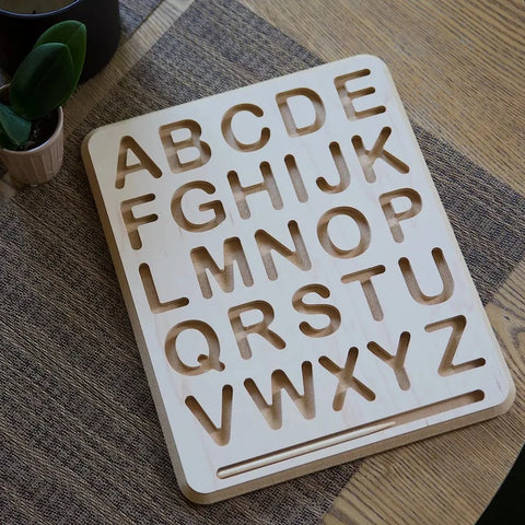 Wood ABC Tracing Board