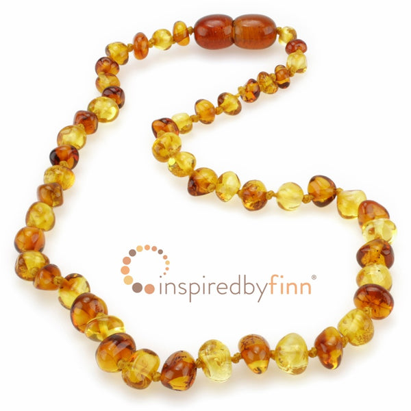 Baltic Amber Necklace Polished Yellow and Honey
