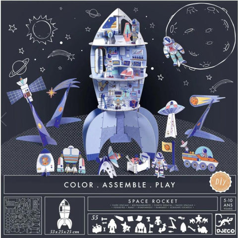 Color. Assemble. Play. - Space Rocket