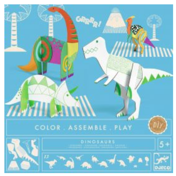 Color. Assemble. Play. - Dinosaurs