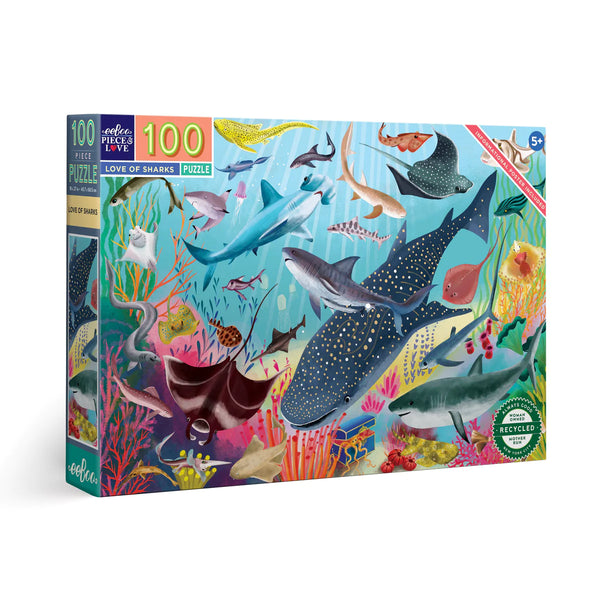 100 Piece Puzzle - Love Of Sharks