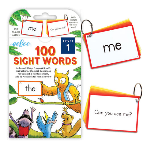 100 Sight Words Level 1 Flash Cards