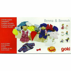 Wooden Dress Up Dolls - Benna & Bennoh Bears