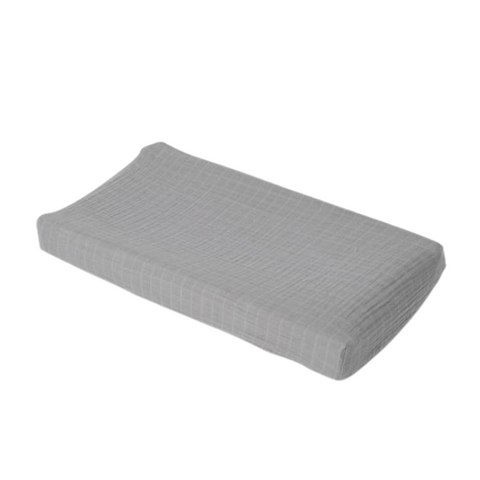 Muslin Cotton Changing Pad Cover Nickel