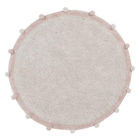 Washable Rug - Bubbly Round (Natural/Vintage Nude)