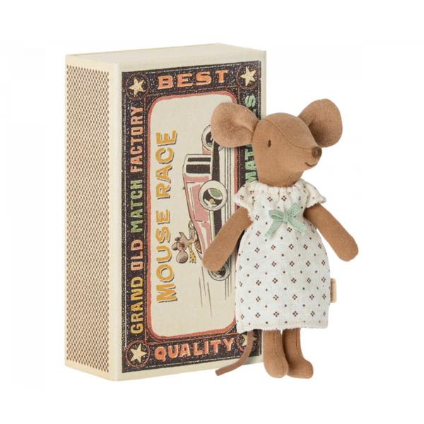 Maileg Mouse in a Box - Big Sister in Nightgown