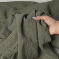 Menique Stone Green Linen Baby Blanket