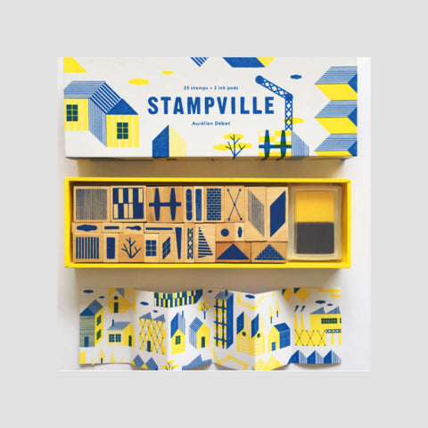 Stampville: 25 Stamps + 2 Ink Pads [Book]