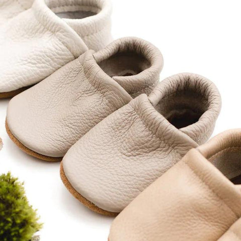Leather Baby Shoes - Beige Loafer