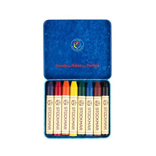 Wax Crayons- Stick Tin (8 Assorted)