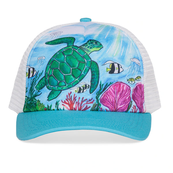 Kids Trucker Hat Sea Turtle