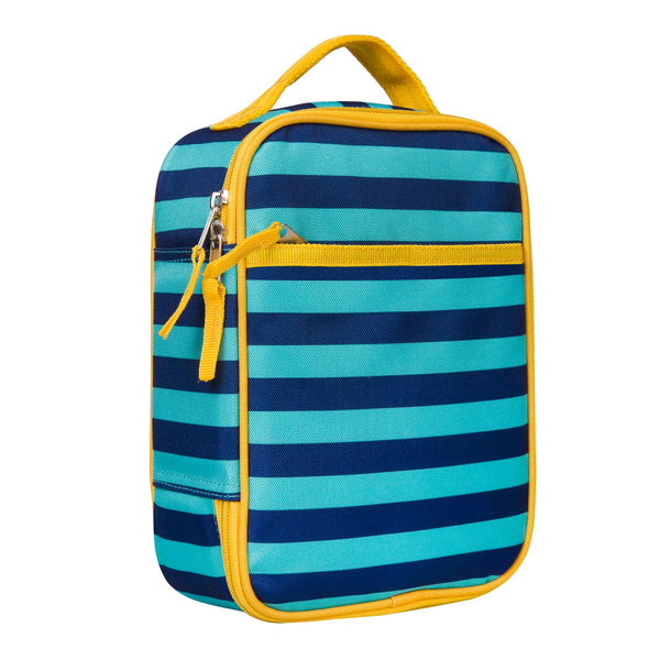 wildkin eco lunch bag blue stripes