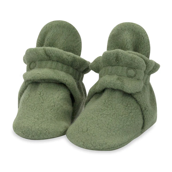 Cozie Fleece Booties -Olive